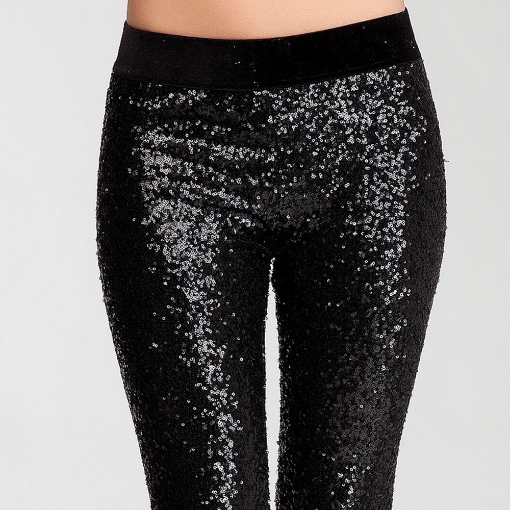 Sparkling Sequin Embellishment Leggings/Pants